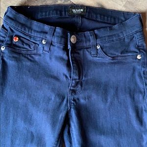 Hudson Jeans blue striped knee 27